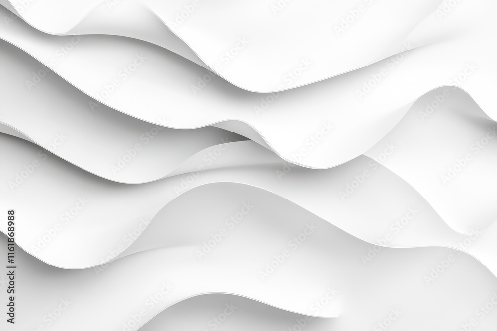 Abstract white wavy layers background. Abstract white wavy layers background.