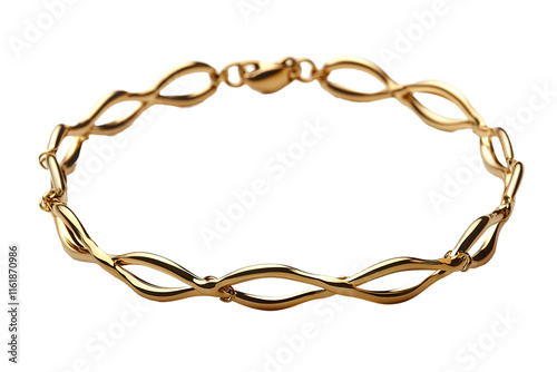 A bracelet made of gold isolated on white background photo
