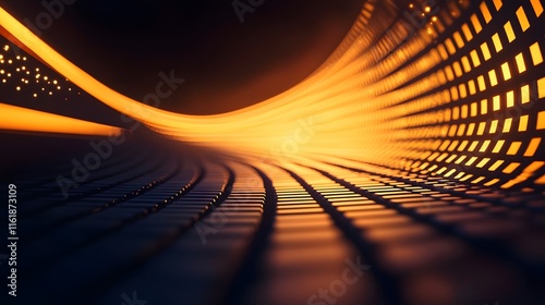 Glowing Quantum Energy Grid in Surreal Dimensional Space