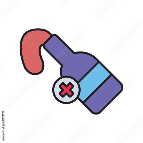 molotov color line icon with white background vector stock illustration