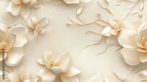 A white background with a flowery design