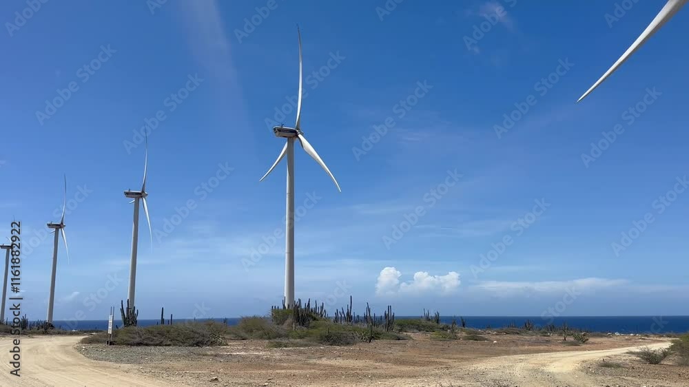 wind turbine in the wind
