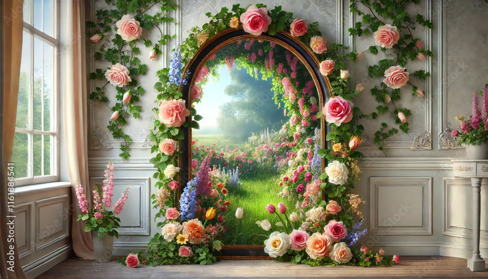 Naklejka premium 花園への入り口