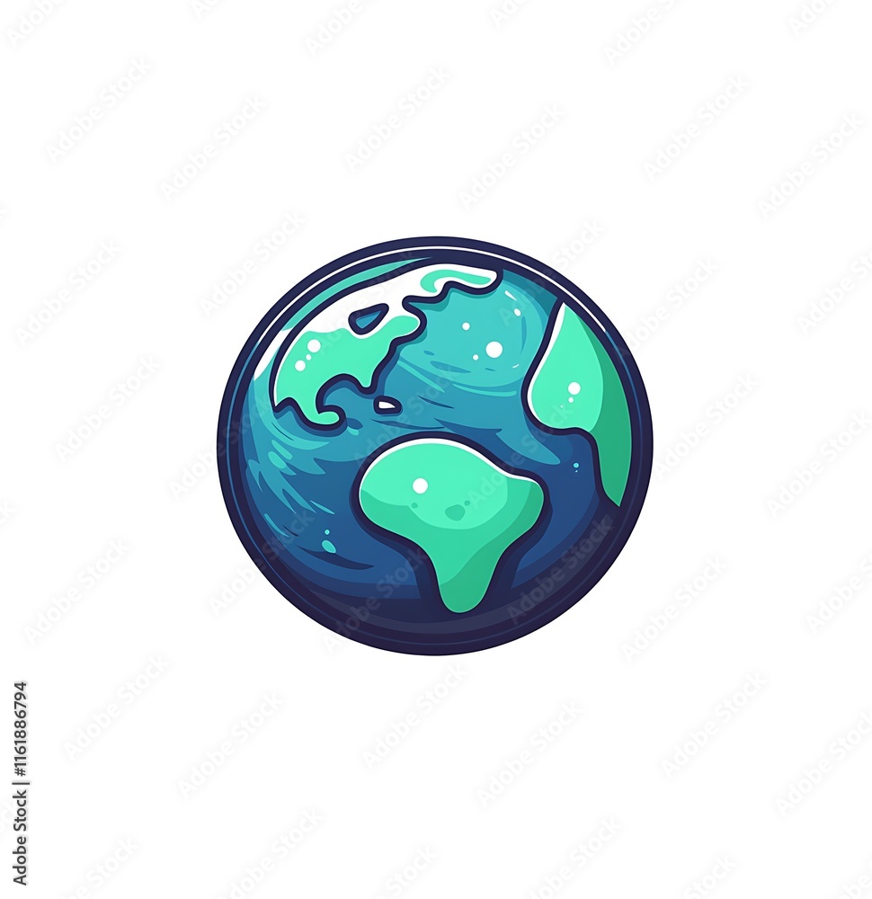 cartoon vector logo of the earth, hand drawn doodle style, earth day concept cartoon vector logo of the earth, hand drawn doodle style, earth day concept