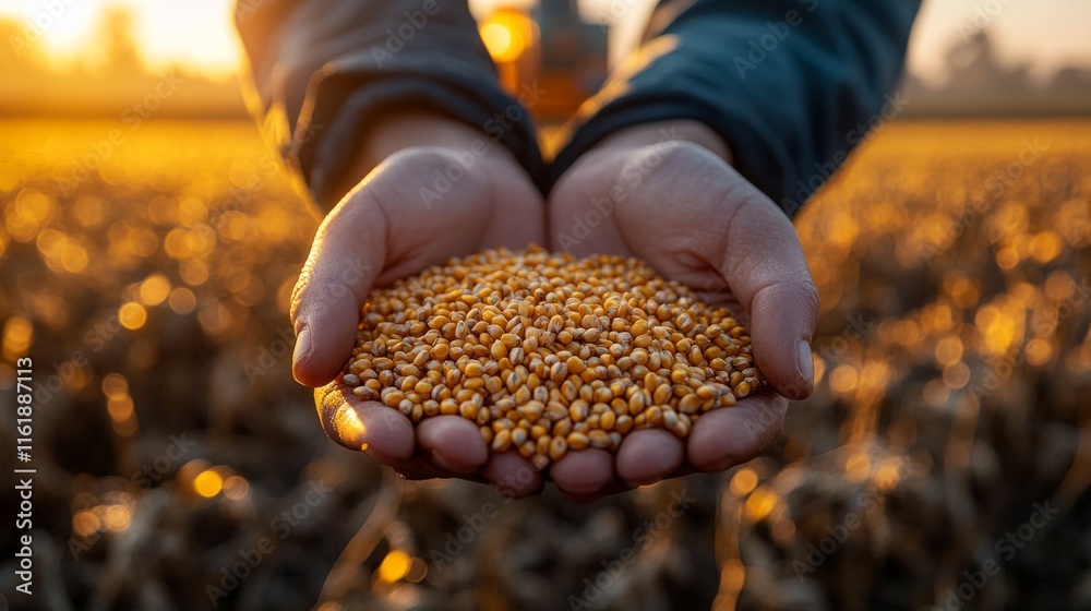 A person is holding a handful of corn A person is holding a handful of corn