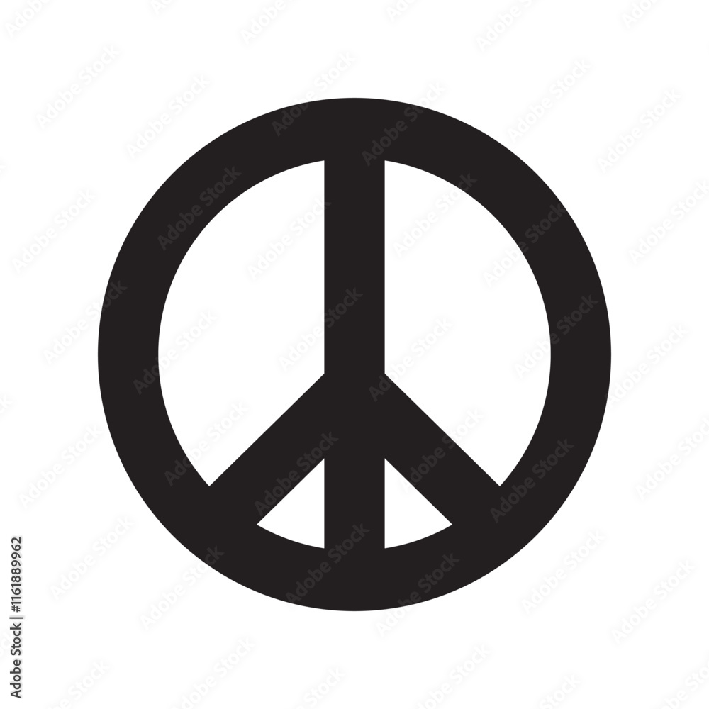 peace glyph icon with white background vector stock illustration peace glyph icon with white background vector stock illustration