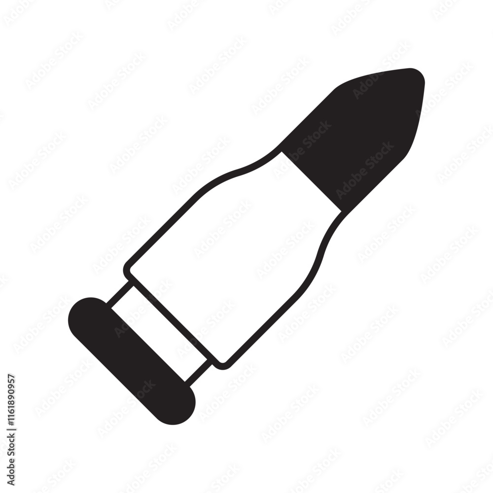 bullet glyph icon with white background vector stock illustration bullet glyph icon with white background vector stock illustration