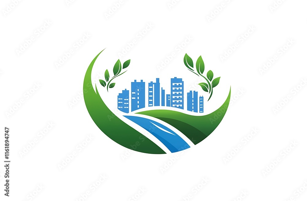 Earth with greenery and buildings made from grass, earth day concept Earth with greenery and buildings made from grass, earth day concept