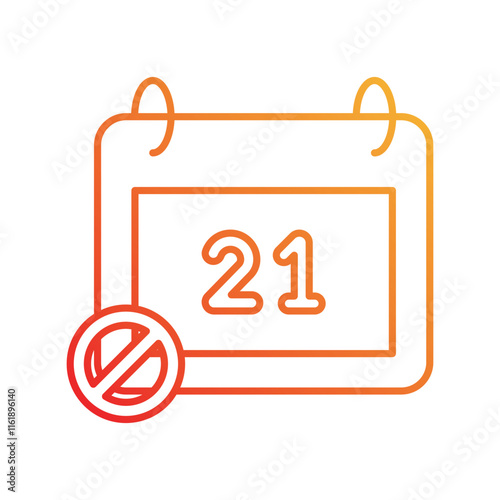 anti terrorism gradient icon with white background vector stock illustration