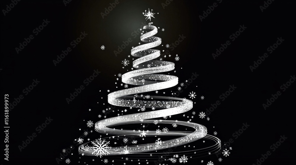 A Christmas tree with snow on it A Christmas tree with snow on it