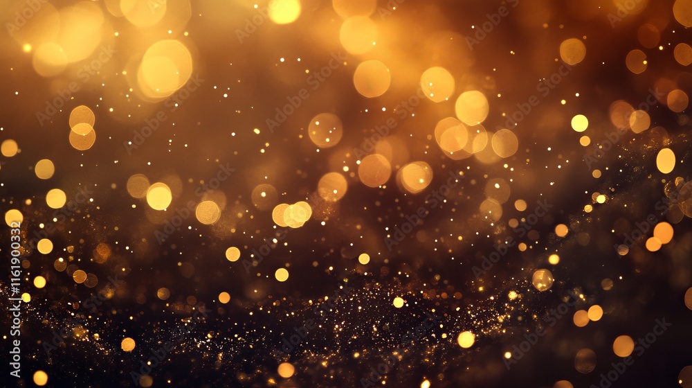 Golden champagne bokeh abstract background with sparkling light effects Golden champagne bokeh abstract background with sparkling light effects
