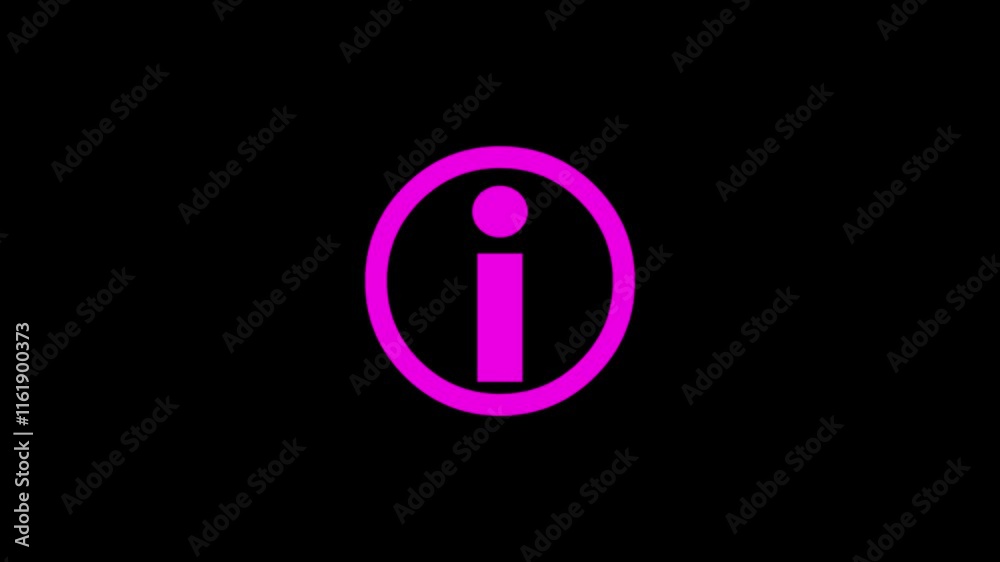 Help desk i circle shape icon animation Help desk i circle shape icon animation