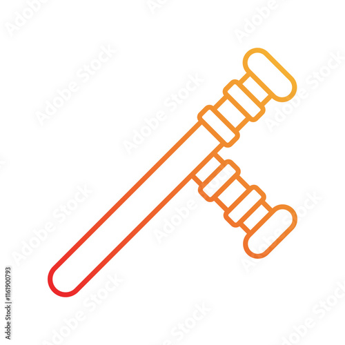 baton gradient icon with white background vector stock illustration