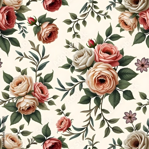 Wallpaper Mural A Fresh and Flowing Floral Pattern Torontodigital.ca