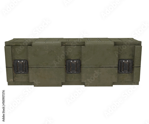 3d rendering military green box