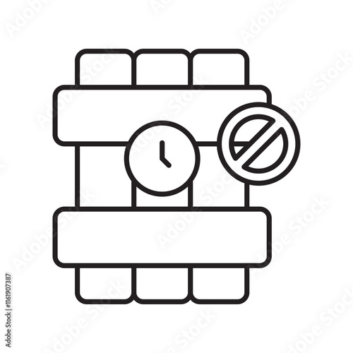 anti terrorism day line icon with white background vector stock illustration
