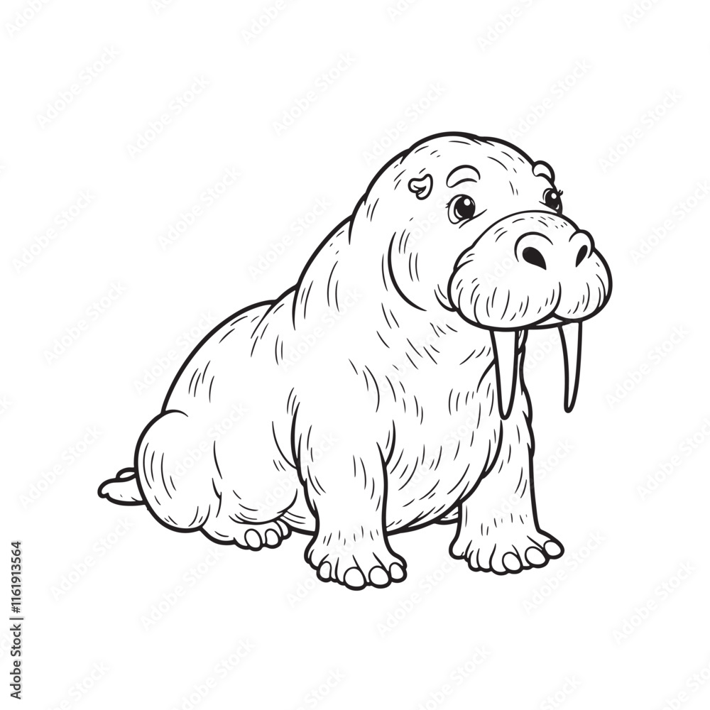 Sheep line art vector on white background Sheep line art vector on white background
