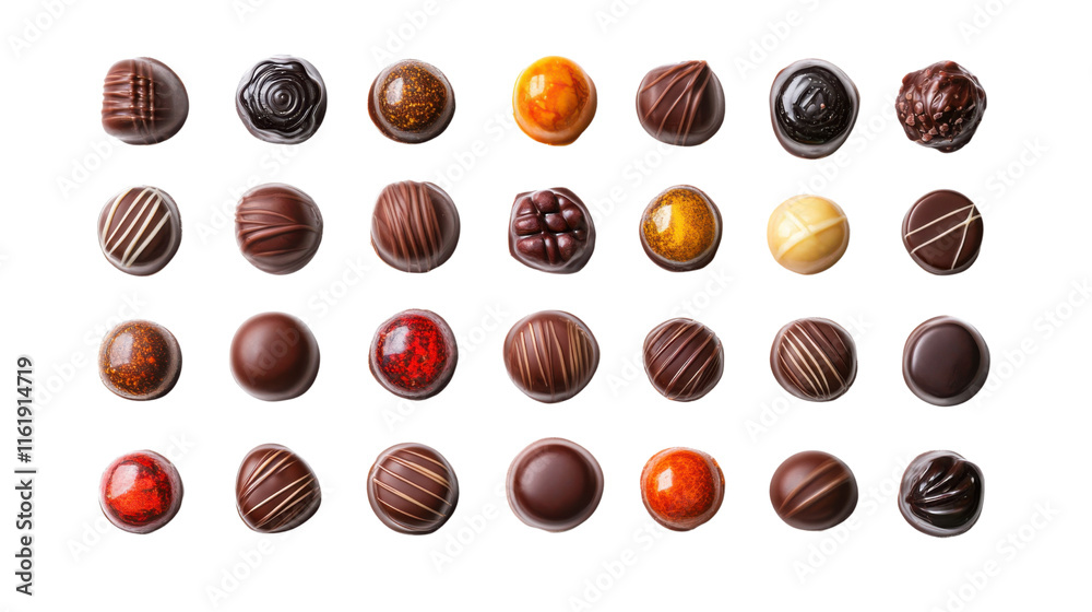 Fototapeta premium chocolate balls transparent background