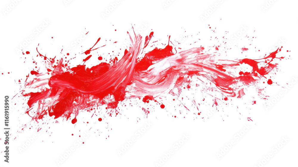 red paint stain transparent background