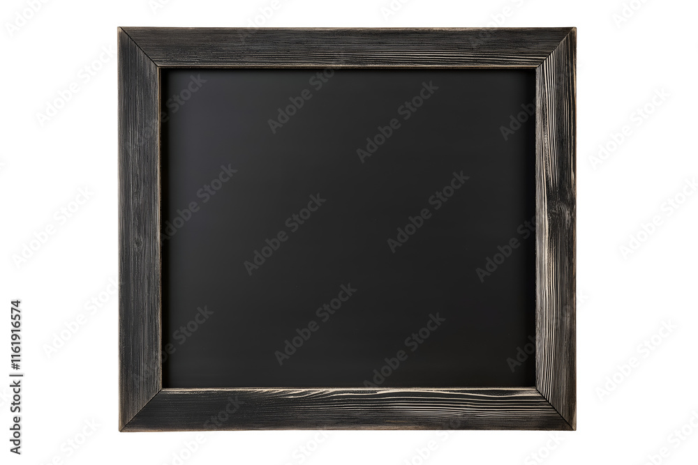 Square photo frame with chalkboard style borders, rustic feel. Isolated on transparent or white background cut out Square photo frame with chalkboard style borders, rustic feel. Isolated on transparent or white background cut out