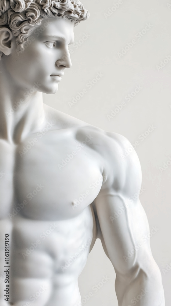 Naklejka premium Close up of an Adonis marble alabast statue