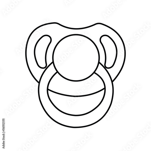 Pacifier icon vector illustration with white background.