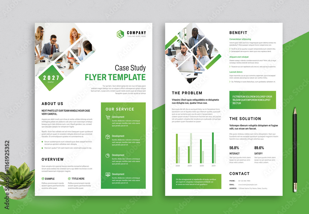 Case Study Flyer Template Stock Template | Adobe Stock