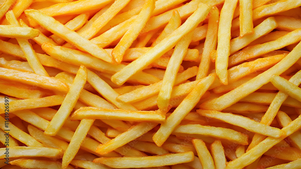 Golden French Fries: A mouthwatering close-up shot of perfectly golden french fries, showcasing their crispy texture and enticing aroma. A perfect image for food blogs, restaurant menus. Golden French Fries: A mouthwatering close-up shot of perfectly golden french fries, showcasing their crispy texture and enticing aroma. A perfect image for food blogs, restaurant menus.