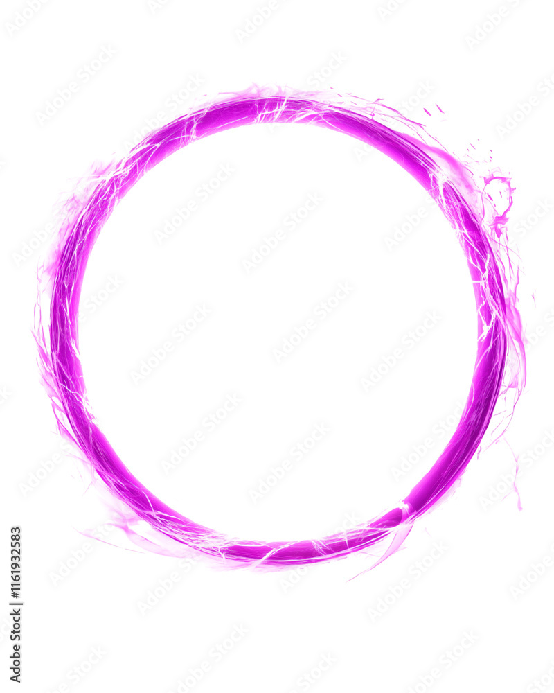 Circular neon frame in bright pink, glowing effect, Isolated on transparent or white background cut out Circular neon frame in bright pink, glowing effect, Isolated on transparent or white background cut out