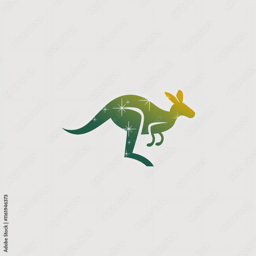 Fototapeta premium Australia - Logo Icon Social Media Square. Blank template. Design illustration. Space for copy. Conceptual. Flowing. Abstract background. Elegant. Corporate. Marketing. Poster.