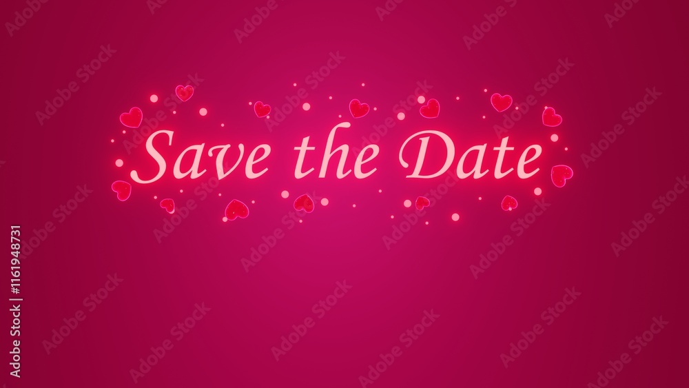 Save the date text isolated on pink glitters bokeh background Save the date text isolated on pink glitters bokeh background