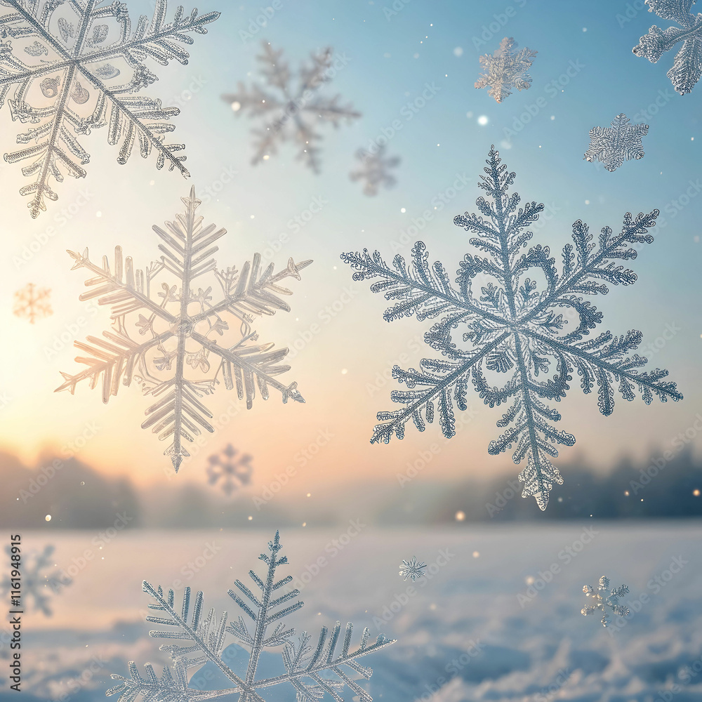 Obraz premium snowflake background
