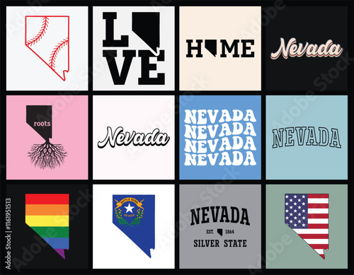  Nevada state t shirt design photo