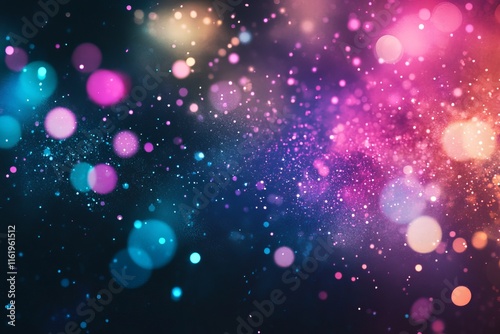 Wallpaper Mural Abstract colorful bokeh lights and sparkles on dark background. Torontodigital.ca