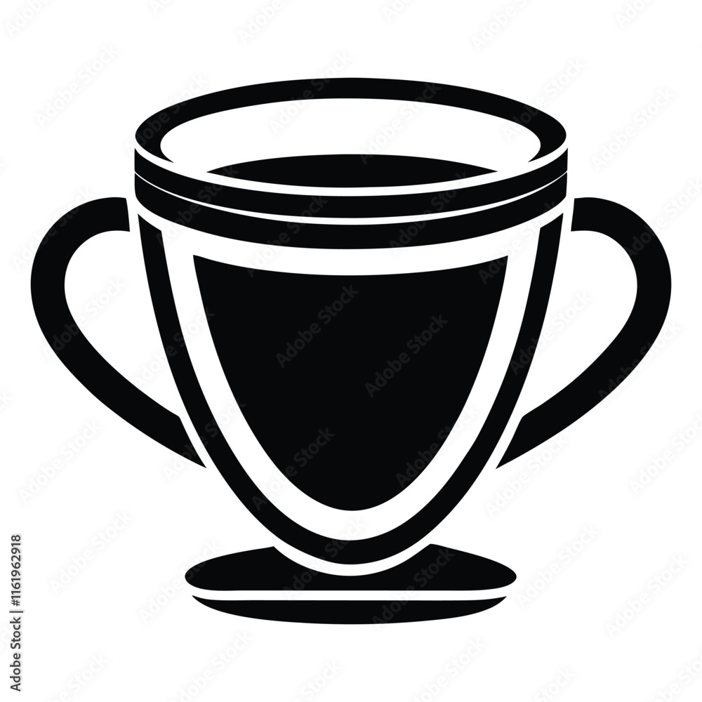 Logo of a Cup Silhouette Set Against a White Background Logo of a Cup Silhouette Set Against a White Background