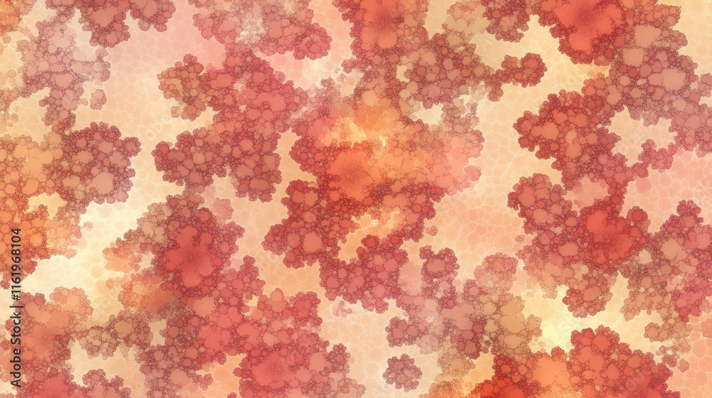 Abstract Coral Reef Digital Art Print Orange Red Abstract Coral Reef Digital Art Print Orange Red