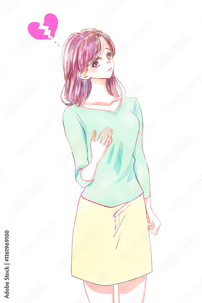 失恋した女性 失恋した女性