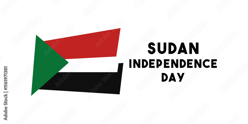 Sudan Independence Day. Flat design vector. Sudan Independence Day. Flat design vector.