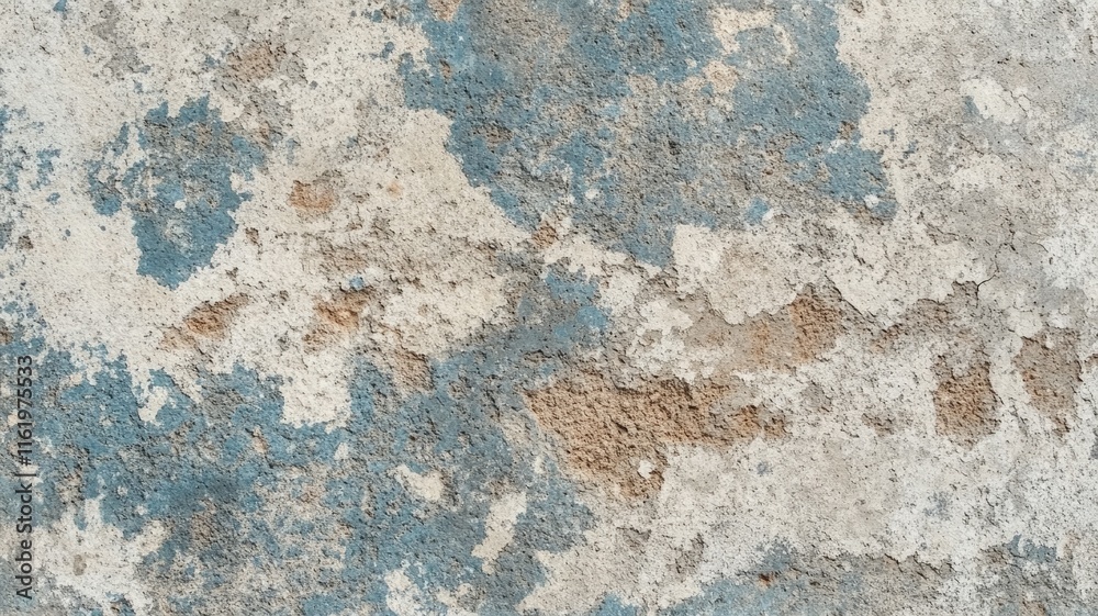 Obraz premium Weathered Wall Texture Shows Aged Paint and Plaster