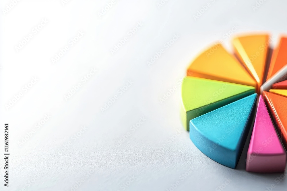 Fototapeta premium Tax investment analysis visualizing budget allocation with a colorful pie chart business environment informative view