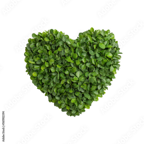 Heart Shaped Green Leaf Bush Decoration