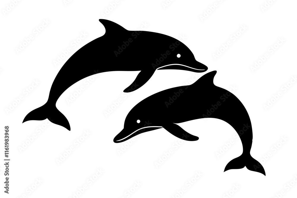 Fototapeta premium dolphin isolated on white background