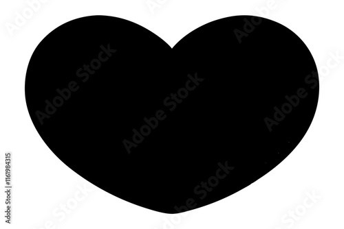 heart on black background