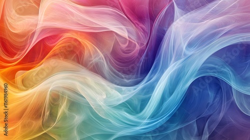 Wallpaper Mural Fluid motion of curved lines intertwining in soft waves of motion across the frame Torontodigital.ca