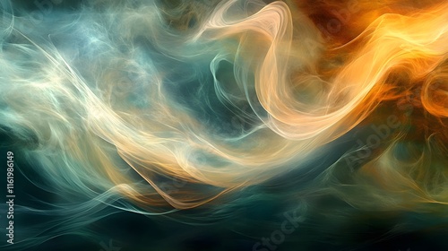 Fluid lines of varying curvature coming together to form a continuous and calming movement