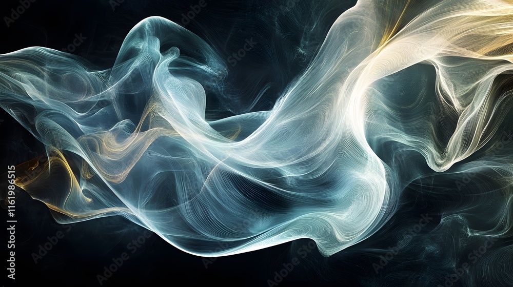 Obraz premium Softly curving lines that flow together in a graceful pattern of fluid movement and energy