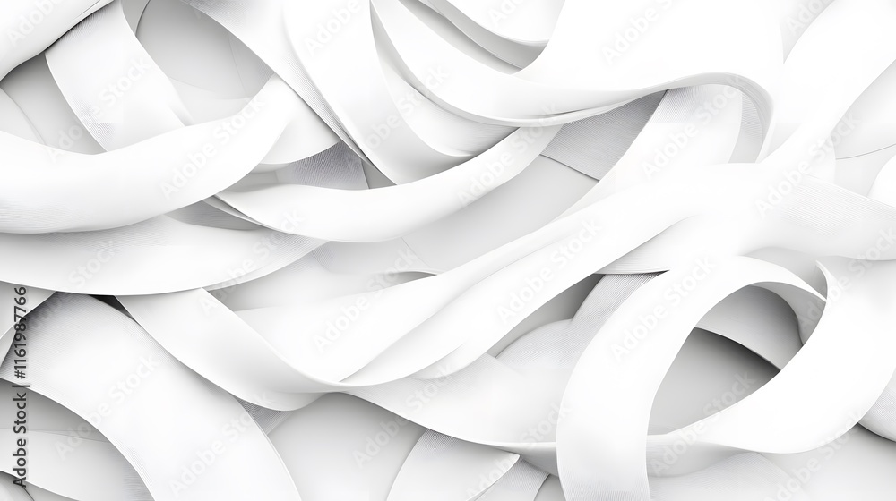 Fototapeta premium Elegant curved lines in fluid motion twisting and intertwining in a soothing rhythmic pattern