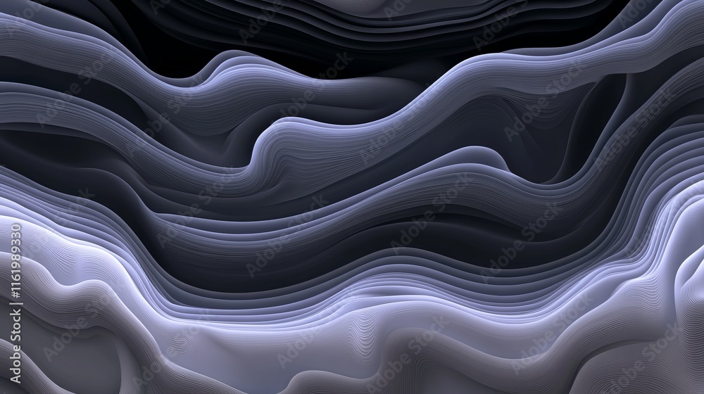 Obraz premium Abstract Gray Wave Pattern Design Background