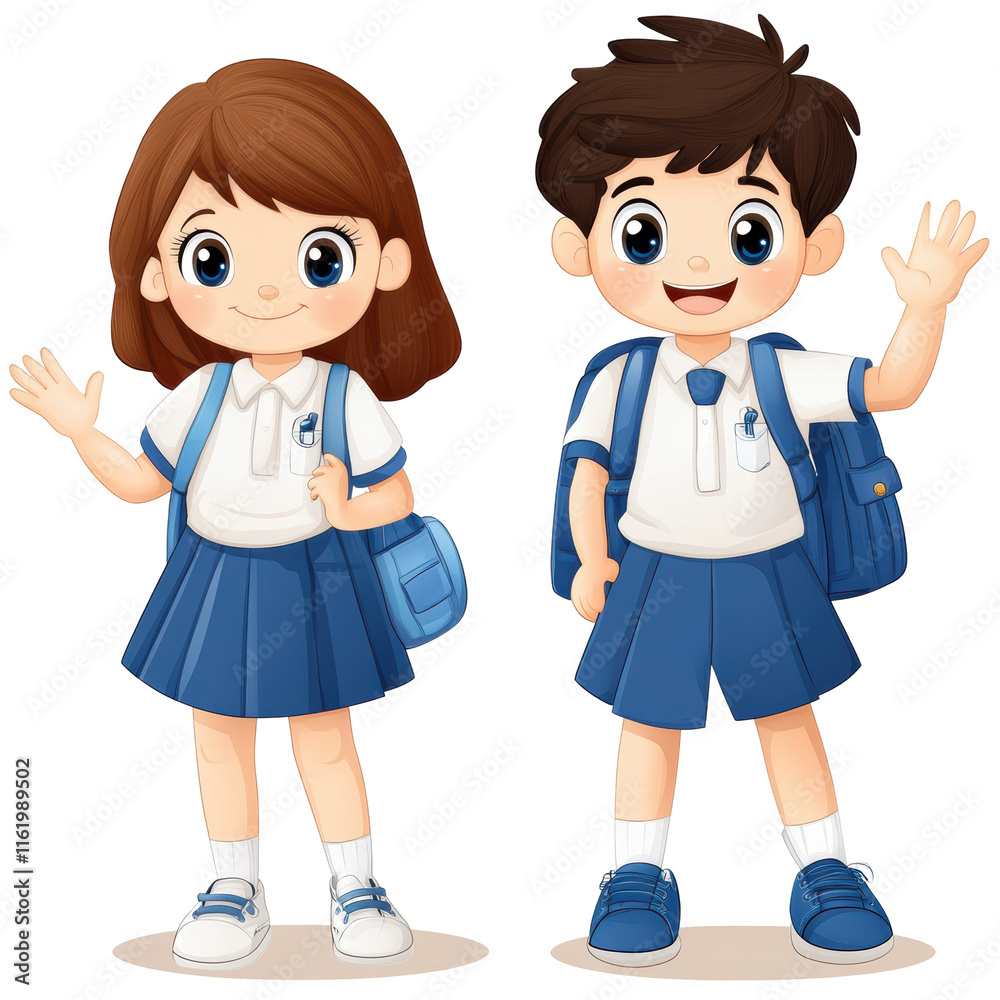 A cute illustration of a boy and girl walking to school with backpacks, symbolizing childhood, education, and friendship.
A cute illustration of a boy and girl walking to school with backpacks, symbolizing childhood, education, and friendship.