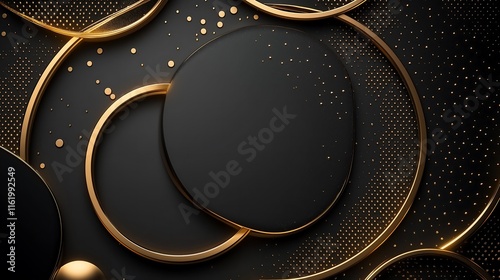 Dark Brown Background with Golden Gridlines and Circles